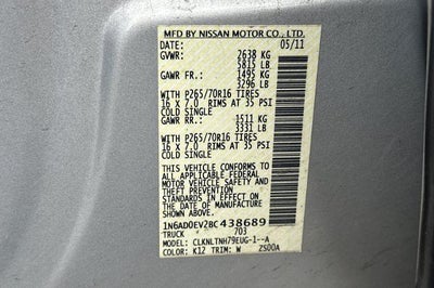 2011 Nissan Frontier SV