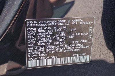 2023 Volkswagen Atlas 3.6L V6 SEL R-Line Black