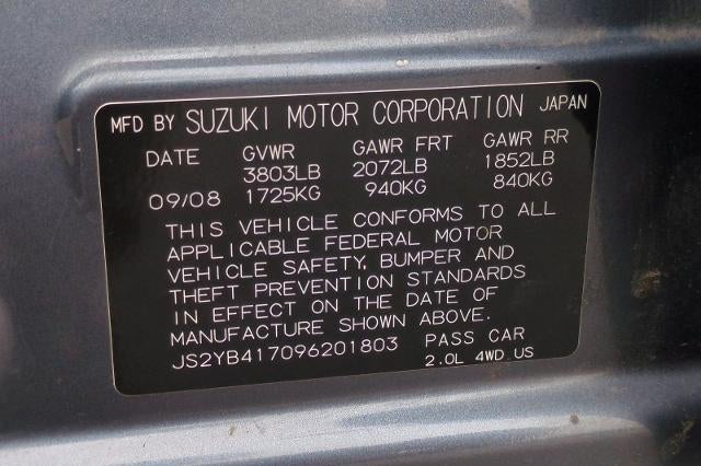 2009 Suzuki SX4 Man Touring Pkg AWD
