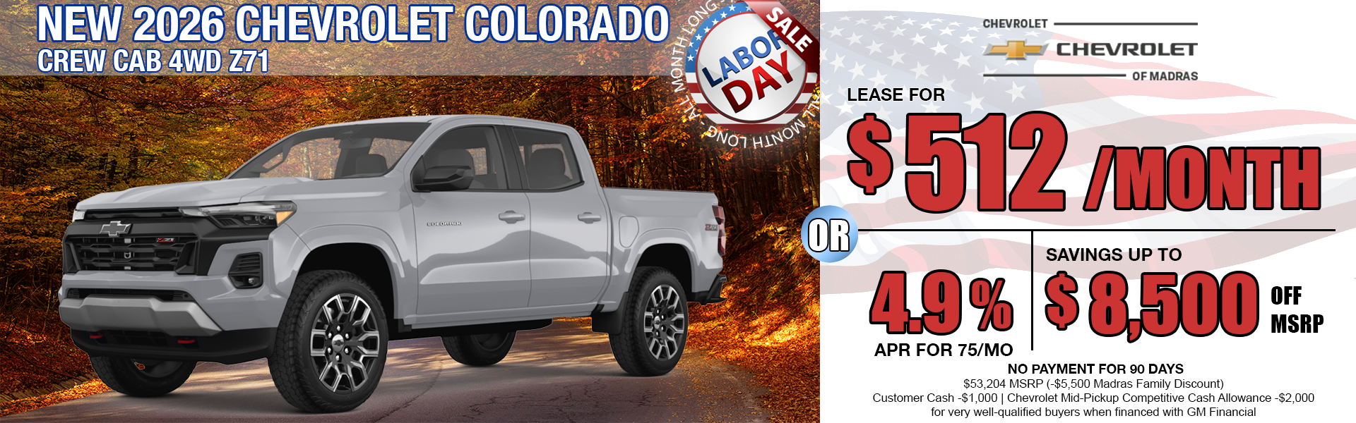 NEW 2026 CHEVROLET COLORADO